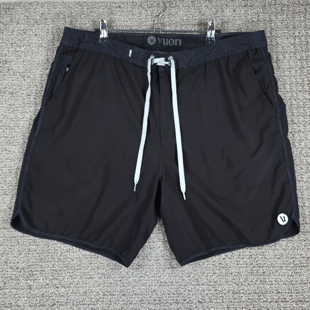 Vuori Mens Cruise Boardshorts Black Camo Back Pocket‎ Shorts V314 Size 38